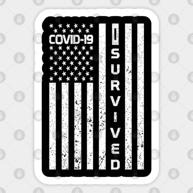 covid-19 survived Sticker by Vitntage